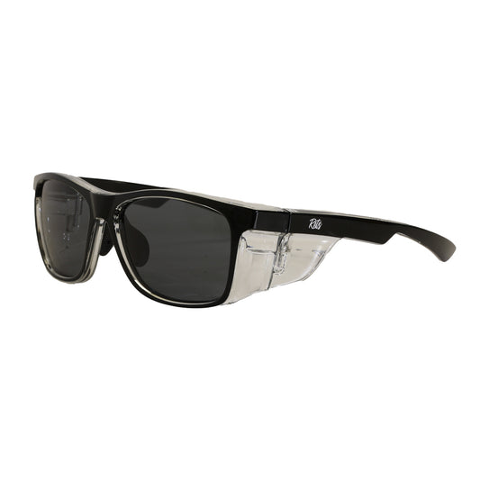 Rets with tinted lenses angled view on white background