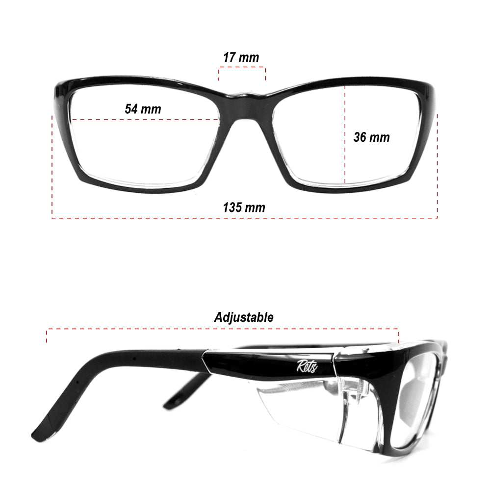 Brooks Safety Glasses - Black
